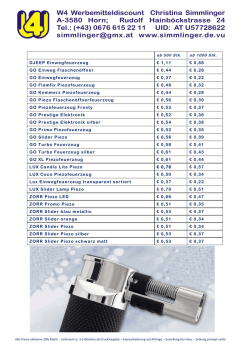 Preise zum Feuerzeugkatalog