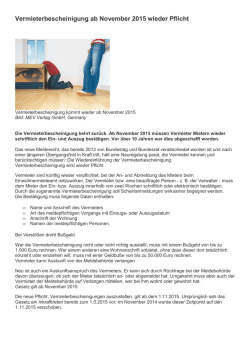 Informationsblatt - Hausverwaltung Unyi