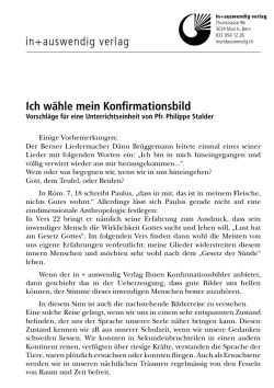 Ich w&auml;hle mein Konfirmationsbild