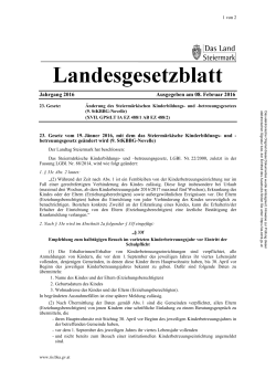 Jahrgang 2016 Ausgegeben am 08. Februar 2016