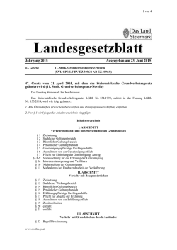 Jahrgang 2015 Ausgegeben am 23. Juni 2015