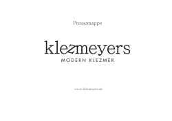 Pressemappe - Klezmeyers