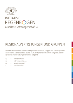 regionalvertretungen und gruppen