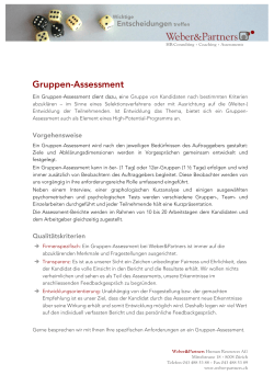 Gruppen-Assessment - Weber und Partners