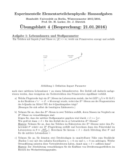 ¨Ubungsblatt 4 (Besprechung: 21.01.2016)