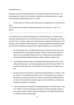 15 Veröffentlichung: ja Besprechung des GKV