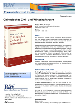 Chinesisches Zivil- und Wirtschaftsrecht