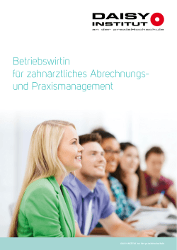 Prospekt Betriebswirtin - DAISY Akademie + Verlag