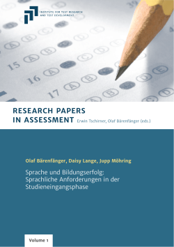 Sprache und Bildungserfolg: Sprachliche Anforderungen