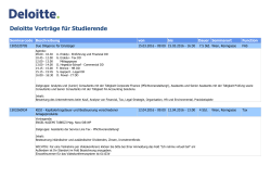 Deloitte Vorträge für Studierende