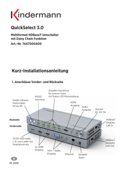 Kurz-Installationsanleitung QuickSelect 3.0