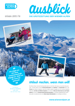 Katalog herunterladen - Wiener Alpen in Niederösterreich