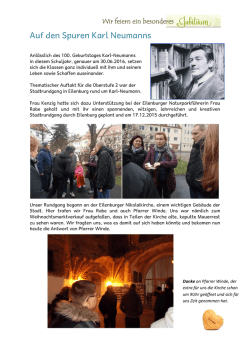 Auf den Spuren Karl Neumanns 17.12.