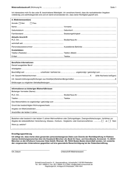 Mieterselbstauskunft - Scheidt Immo Consult – Wiesbaden