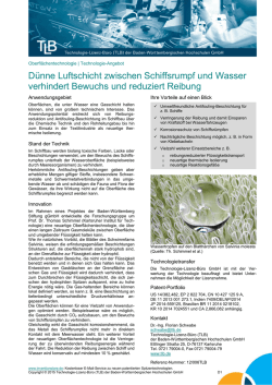 D&uuml;nne Luftschicht zwischen Schiffsrumpf und Wasser verhindert