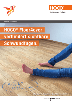 Ihr Parkett bleibt wie neu!
