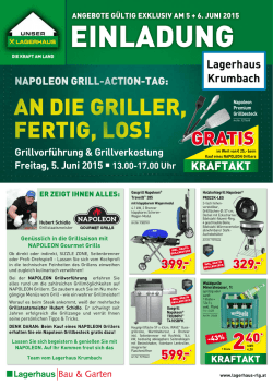 Grillvorf&uuml;hrung & Grillverkostung Freitag, 5. Juni 2015
