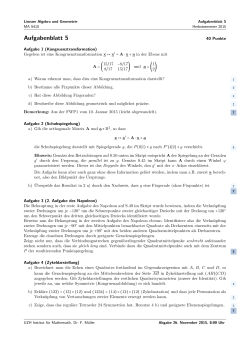 Blatt 5 - Institut für Mathematik