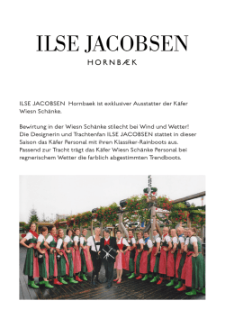 ILSE JACOBSEN & K&Auml;FER Event M&uuml;nchen