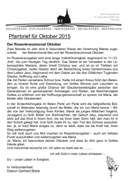 Pfarrbrief für Oktober 2015 - Kath. Pfarrgemeinde St. Georg