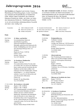 Jahresprogramm 20 16