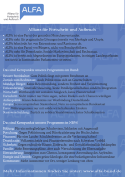 Allianz für Fortschritt und Aufbruch - ALFA-NRW
