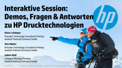 Interaktive Session: Demos, Fragen & Antworten zu HP