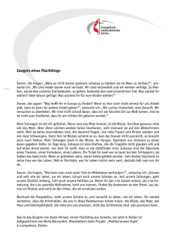 Zeugnis eines Flüchtlings