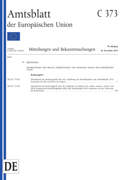 Jahresbericht des Rechnungshofs &uuml;ber die Ausf&uuml;hrung