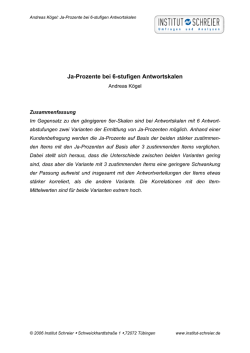 Ja-Prozente bei 6-stufigen Antwortskalen