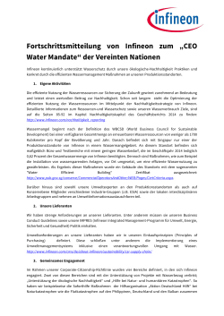 „CEO Water Mandate“ der Vereinten Nationen