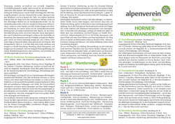 HORNER RUNDWANDERWEGE