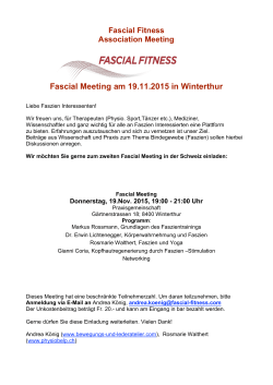 Fascial Meeting am 19.11.2015 in Winterthur