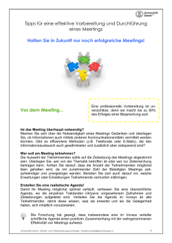 Meetings-Tipps - News