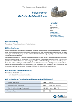 Technisches Datenblatt Polycarbonat CADstar Aufbiss