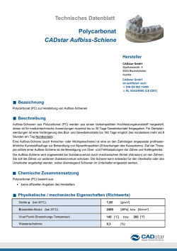 Technisches Datenblatt Polycarbonat CADstar Aufbiss