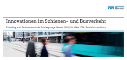 Innovationen im Schienen- und Busverkehr