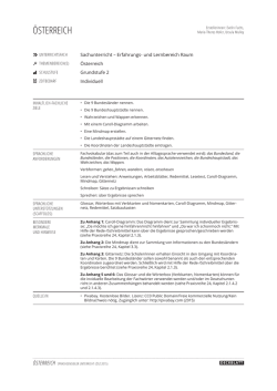 Österreich - Erfahrungs- und Lernbereich Raum (Grundstufe II)