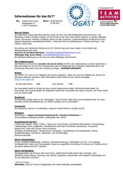 Informationen f&uuml;r das DLT