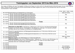 Jugendplan Oktober 2015 bis März 2016