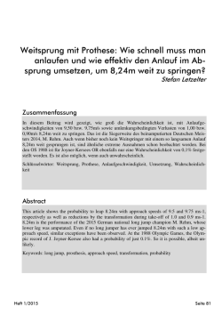 Diese PDF-Datei herunterladen - Zeitschrift f&uuml;r Gesundheit und Sport