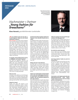 Hachmeister + Partner &bdquo;Young Fashion f&uuml;r Erwachsene&ldquo;