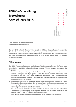 Samichlaus-Newsletter 2015