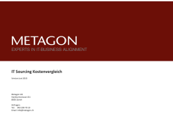 IT Sourcing Kostenvergleich