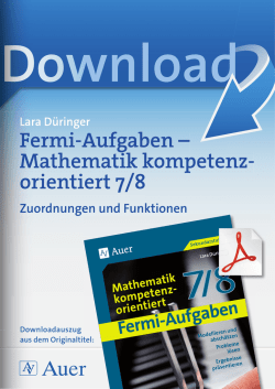 Fermi-Aufgaben &ndash; Mathematik kompetenz- orientiert 7/8