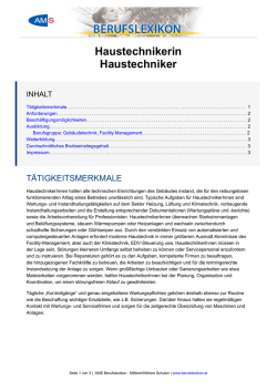 Haustechnikerin Haustechniker