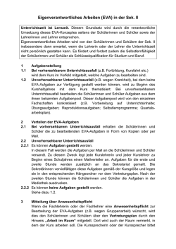 Eigenverantwortliches Arbeiten (EVA) in der Sek. II