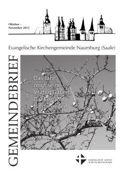 GEMEINDEBRIEF - Evangelische Kirchengemeinde Naumburg/Saale