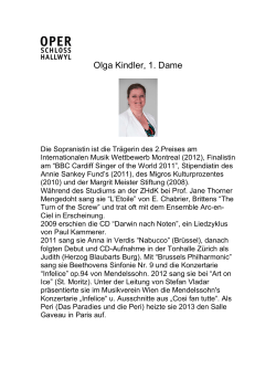 Olga Kindler - Oper Schloss Hallwyl