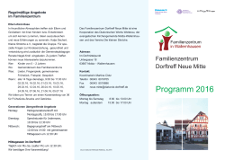 Programm 2016 Familienzentrum Wallernhausen